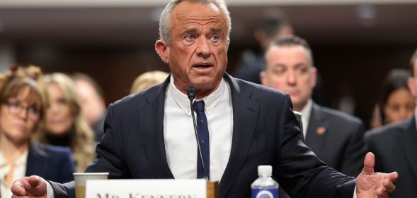 Robert F Kennedy Jr, Donald Trump's nominee for Secretary of Health and Human Services testifies during his Senate Finance Committee confirmation hearing in Washington DC