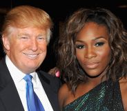 Donald Trump and Serena Williams pictured together at a cocktail party in September 2009