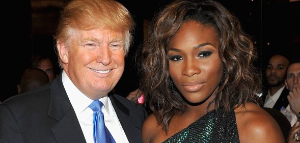 Donald Trump and Serena Williams pictured together at a cocktail party in September 2009