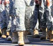 US soilders marching