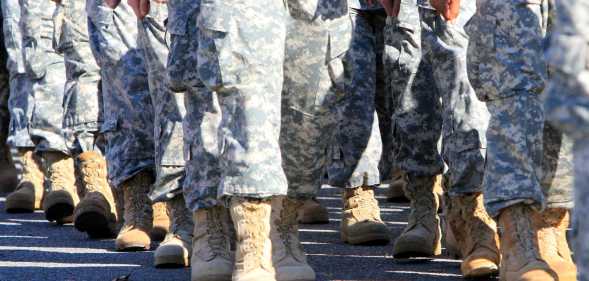 US soilders marching