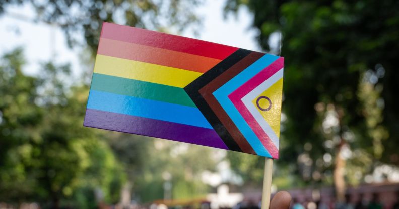 Photo of the LGBTQ+ Progress Pride flag