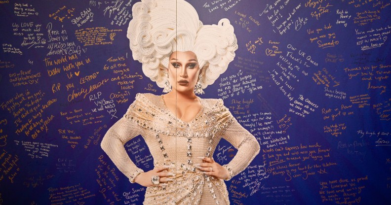 The Vivienne poster and booth at RuPaul's DragCon UK