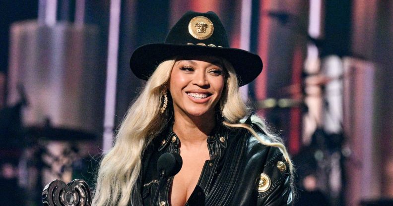 Beyoncé accepts the Innovator Award at the 2024 iHeartRadio Music Awards held at the Dolby Theatre on April 1, 2024 in Los Angeles, California.