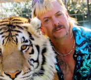 Joe Exotic and a tiger