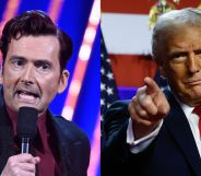 David Tennant poked fun at Donald Trump during his opening BAFTAs speech.