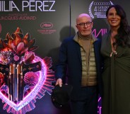 Karla Sofía Gascón and Jacques Audiard