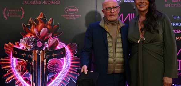 Karla Sofía Gascón and Jacques Audiard