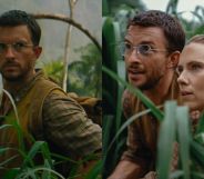 Jonathan Bailey and Scarlett Johansson in Jurassic World Rebirth.