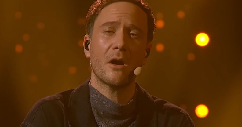 Klemen Slakonja during his Eurovision run-up performance.