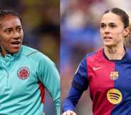 Daniela Caracas of Colombia and Maria Leon of FC Barcelona.