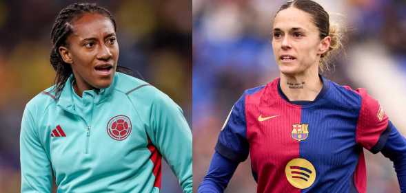 Daniela Caracas of Colombia and Maria Leon of FC Barcelona.