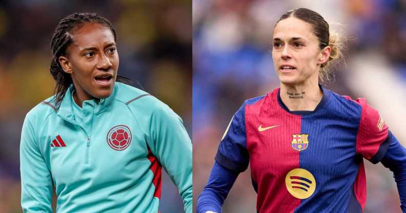 Daniela Caracas of Colombia and Maria Leon of FC Barcelona.