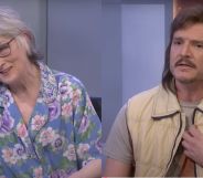 Meryl Streep and Pedro Pascal in the Close Encounters SNL skit.