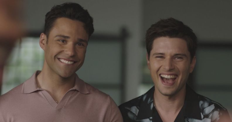 Rafael L. Silva as Carlos and Ronen Rubinstein as TK (Tarlos) in 9-1-1: Lone Star.