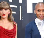 Taylor Swift and Cynthia Erivo at the 2025 Grammy Awards