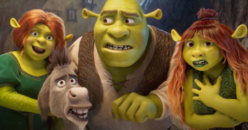 Fiona, Shrek, and their daughter in the Shrek 5 trailer