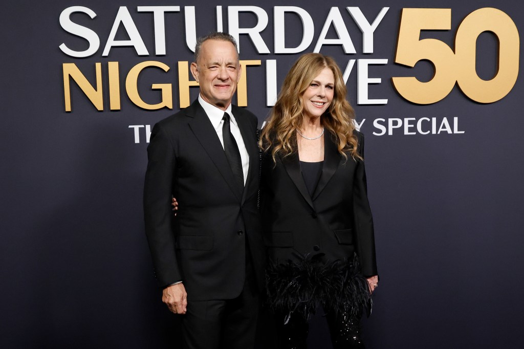 Tom Hanks and Rita Wilson at the SNL 50th anniversary celebrations