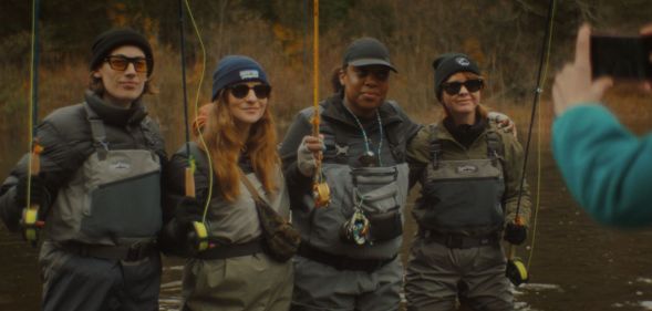 A still from episode one of queer fishing show Get Hooked.