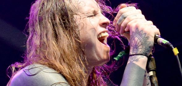 Laura Jane Grace performing live.