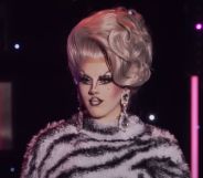 Lydia B Kollins preparing to lip-sync in episode 11 of RuPaul's Drag Race season 17.