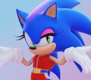 A render of Trans Fem Sonic.