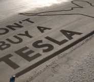 Led By Donkeys staged an anti-Elon Musk protest on a Welsh beach that is visible from space