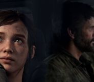 Ellie and Joel in The Last of Us game.