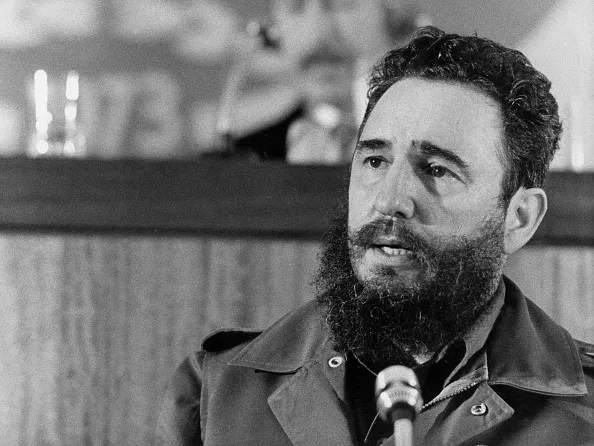 Cuban Prime Secretary of the Cuban Communist party and President of the State Council Fidel Castro addresses 13 September 1973 in Algiers the fourth Non-Aligned Movement (NAM) summit. AFP PHOTO PRESSENS BILD/STIG NILSSON  / AFP / SCANPIX SWEDEN / STIG NILSSON        (Photo credit should read STIG NILSSON/AFP/Getty Images)