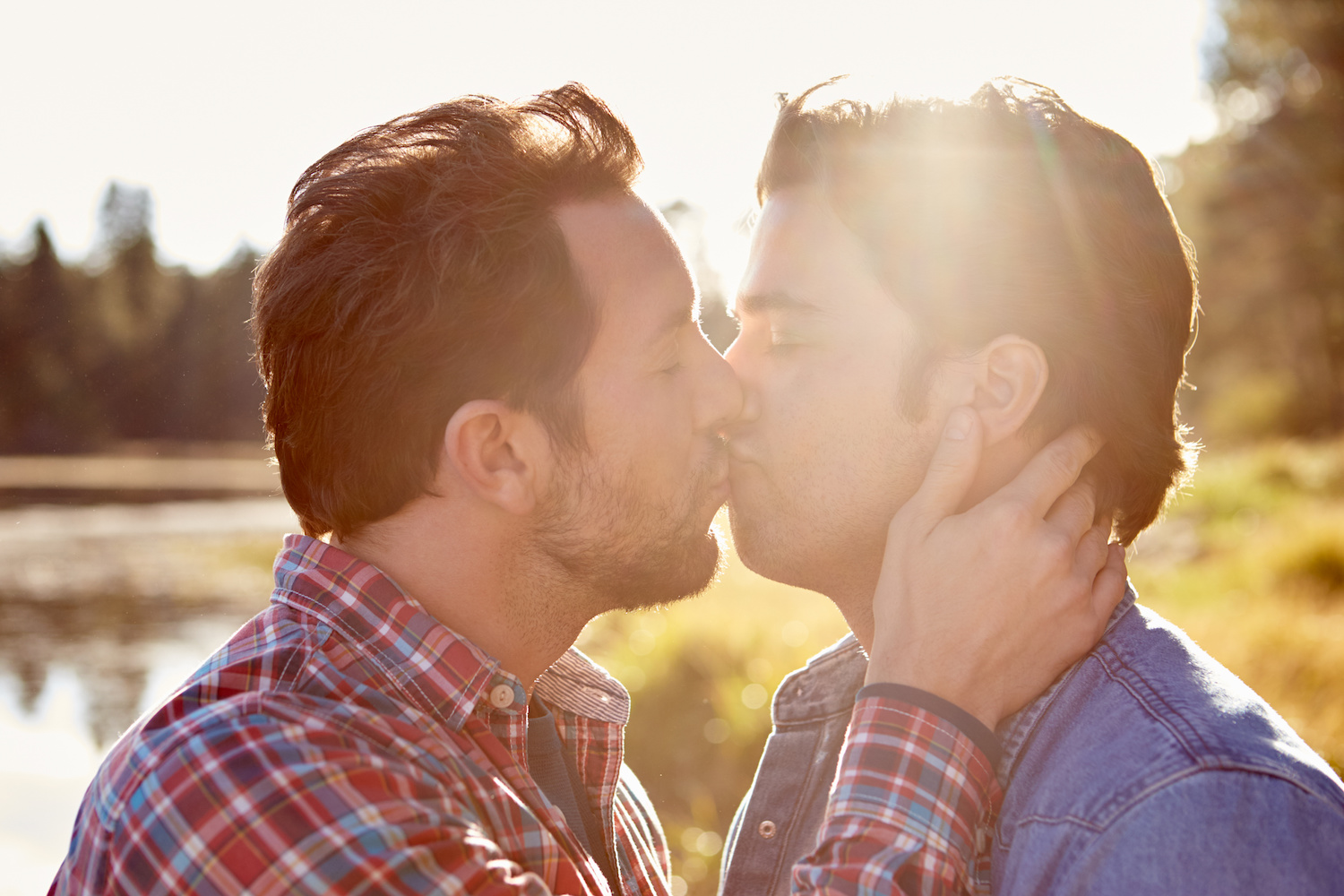 Gay Men Kissing Stock Photos And Images