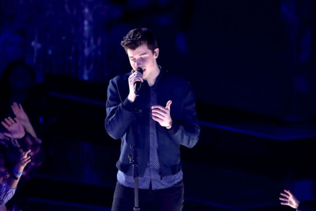 Shawn Mendes performs onstage at the 2017 iHeartRadio Music Awards