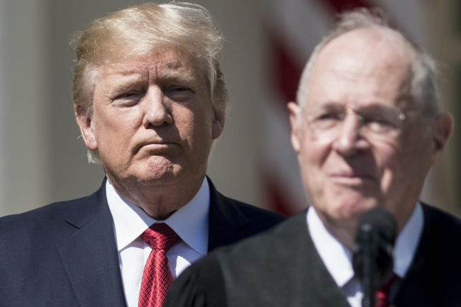 Donald Trump with Justice Kennedy