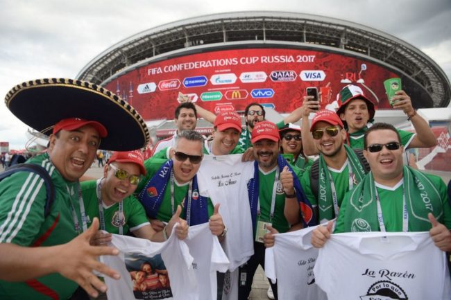 Mexico fans at the Confederations Cup