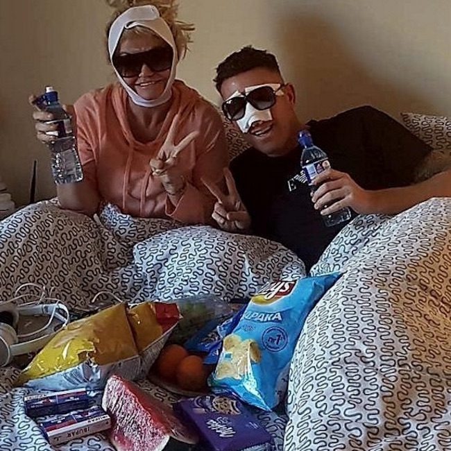 Christopher Maloney and Daniella Westbrook in bed