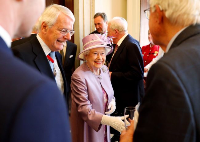 Sir John Major and Queen Elizabeth II