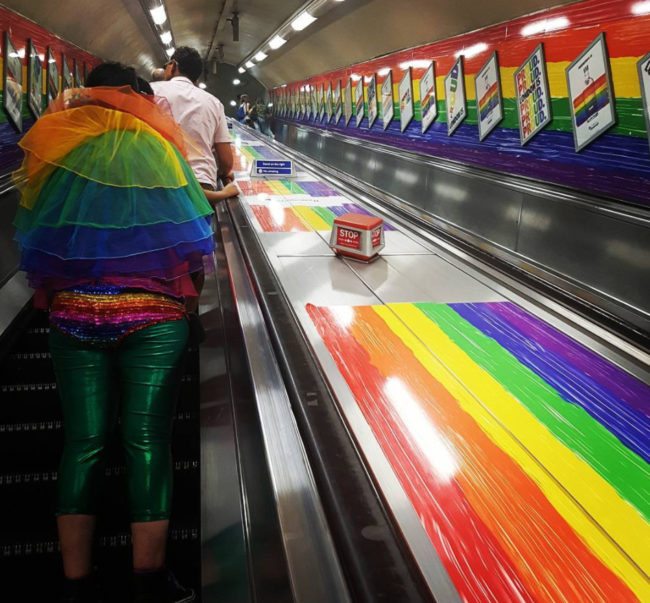 London Underground during Pride in London 2017