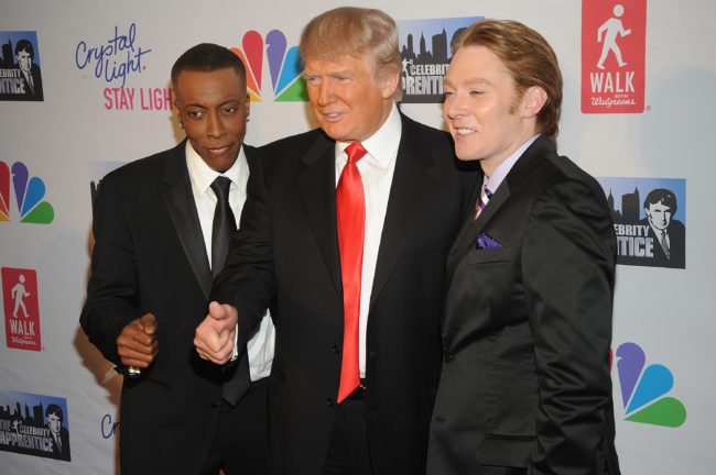 Arsenio Hall, Donald Trump and Clay Aiken at the finale of the "Celebrity Apprentice"