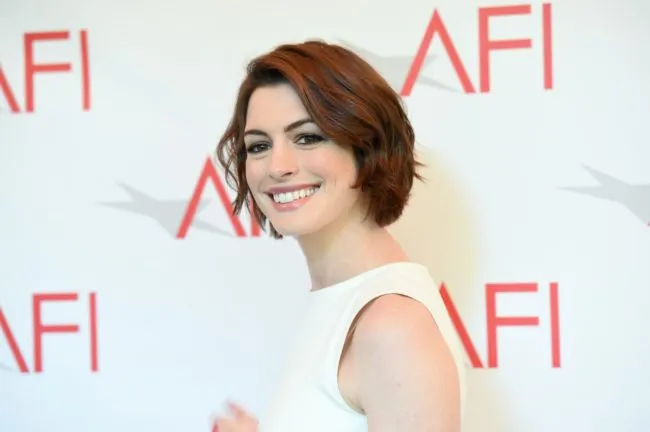 Anne Hathaway at an event, 2015