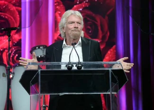 Richard Branson speaks at the 'We Are The Future' gala, 2016
