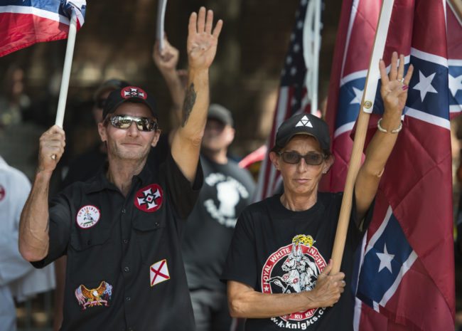 White supremacists in Charlottesville (ANDREW CABALLERO-REYNOLDS/AFP/Getty Images)