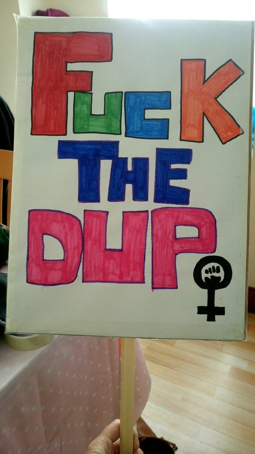 Eleanor's anti-DUP sign