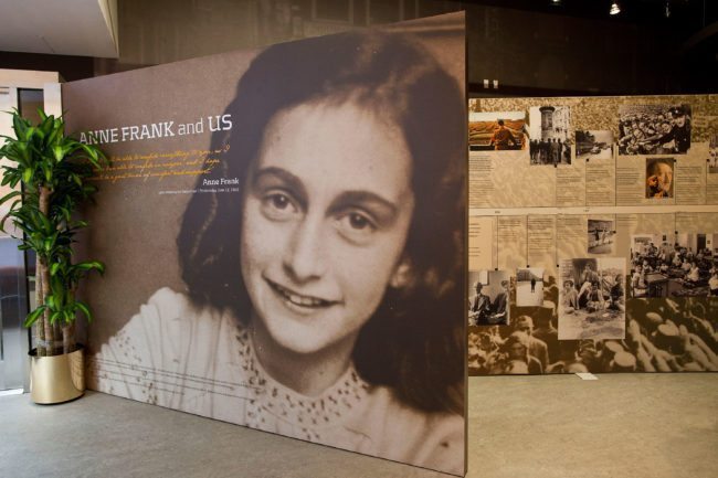 NEW YORK, NY - MARCH 26:  The entrance of the Anne Frank Center USA is seen on March 26, 2012 in New York City. The center, which opened on March 15, 2012, attempts to inspire tolerance by sharing about the life and thoughts of Anne Frank, a victim of the Holocaust.  (Photo by Andrew Burton/Getty Images)