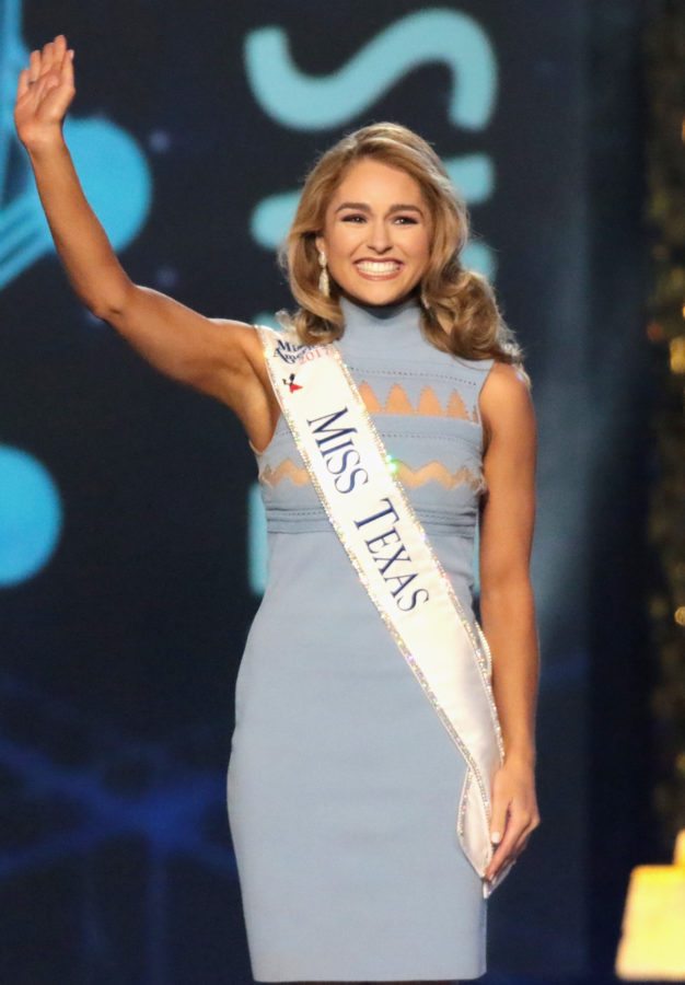 ATLANTIC CITY, NJ - SEPTEMBER 10:  Miss Texas 2017 Margana Wood is selected during the 2018 Miss America Competition Show at Boardwalk Hall Arena on September 10, 2017 in Atlantic City, New Jersey.  (Photo by Donald Kravitz/Getty Images for Dick Clark Productions)