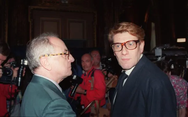 Bergé and Saint Laurent in 1992