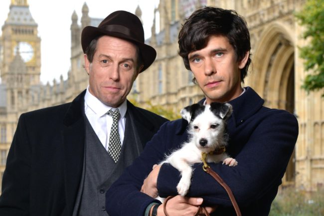 Hugh Grant as Jeremy Thorpe and Ben Whishaw as Norman Scott