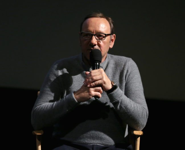 HOLLYWOOD, CA - JUNE 27: Academy Award winner Kevin Spacey speaks onstage at the Jameson First Shot short film competition at Paramount Pictures Studios on June 27, 2015 in Hollywood, California. (Photo by Todd Williamson/Getty Images for Pernod Ricard)