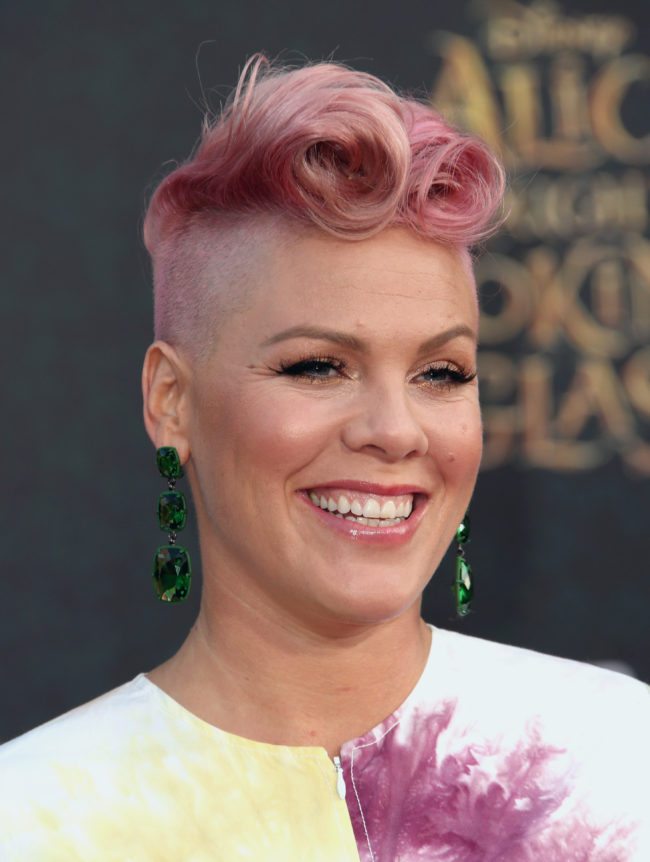 HOLLYWOOD, CA - MAY 23: Singer-songwriter P!nk attends the premiere of Disney's "Alice Through The Looking Glass at the El Capitan Theatre on May 23, 2016 in Hollywood, California. (Photo by Frederick M. Brown/Getty Images)