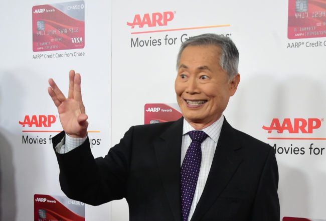Actor George Takei arrives for the 16th Annual AARP Movies for Grownups Awards on February 6, 2017 in Beverly Hills, California. / AFP / Frederic J. Brown        (Photo credit should read FREDERIC J. BROWN/AFP/Getty Images)