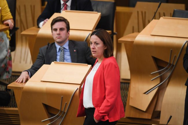 EDINBURGH, SCOTLAND - SEPTEMBER 12: Former Scottish Labour leader Kezia Dugdale arrives for Scottish Brexit minister Mike Russell statement to MSPs at the Scottish Parliament on the government's opposition to the EU Withdrawal bill as it stands on September 12, 2107 in Edinburgh, Scotland. Mr Russel set out the Scottish governments concerns over the EU Withdrawal Bill, which won its first Commons vote in the early hours of this morning. (Photo by Jeff J Mitchell/Getty Images)