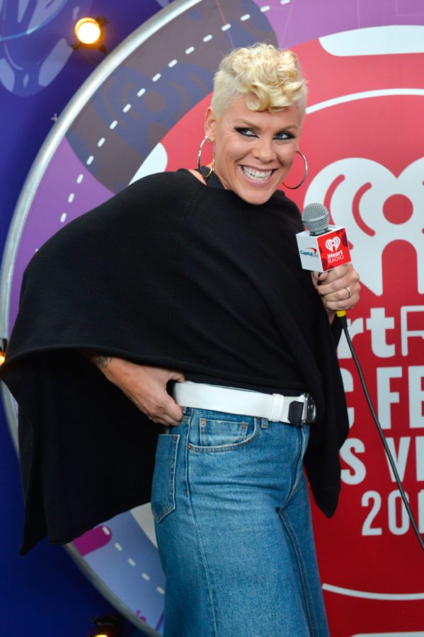 LAS VEGAS, NV - SEPTEMBER 22: P!nk attends the 2017 iHeartRadio Music Festival at T-Mobile Arena on September 22, 2017 in Las Vegas, Nevada. (Photo by Bryan Steffy/Getty Images for iHeartMedia)